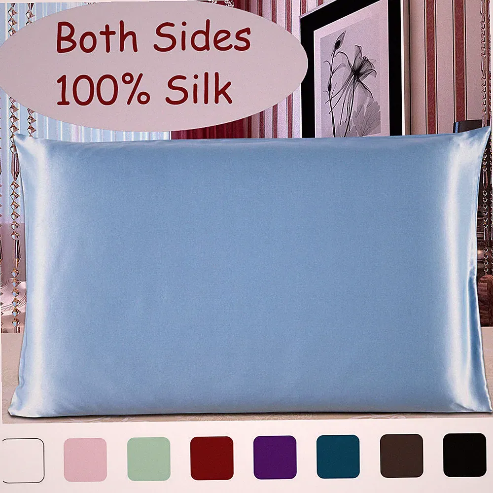 100% Pure Silk Pillowcase 19 Momme Pillow Cover Twin/Queen/King/ Standard